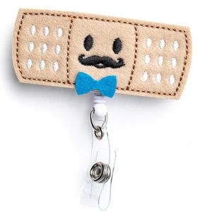 Boy Bandaid Badge Reel Holder